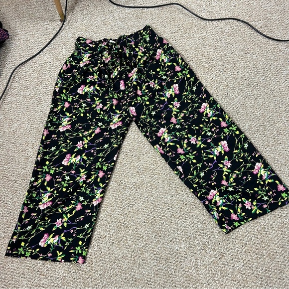 Mercer & Madison Floral Multicoloured Wide Leg Pants Medium - Picture 2 of 7